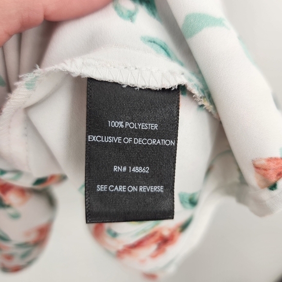 Torrid Lace Cami Georgette White Floral Plus Size 5X Sleeveless Tamk Top - Picture 6 of 7